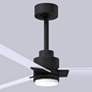 72" Alessandra Matte Black and Matte White LED Ceiling Fan