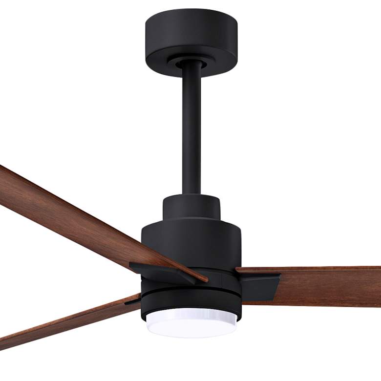 Image 2 72" Alessandra Matte Black and Walnut LED Ceiling Fan more views