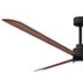 4_72" Alessandra Matte Black and Walnut LED Ceiling Fan more views