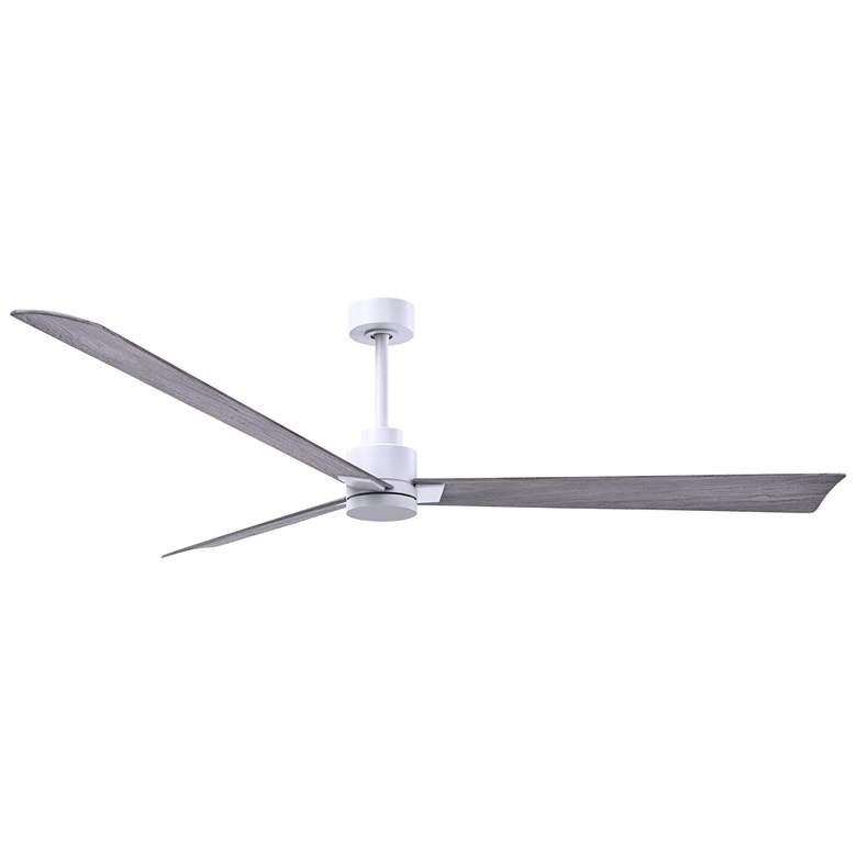 Image 1 72" Alessandra Matte White and Barnwood Ceiling Fan
