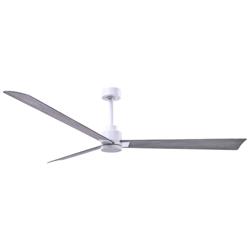 72&quot; Alessandra Matte White and Barnwood Ceiling Fan