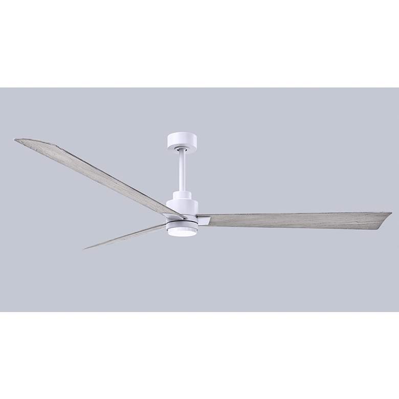Image 6 72" Alessandra Matte White and Barnwood LED Ceiling Fan more views