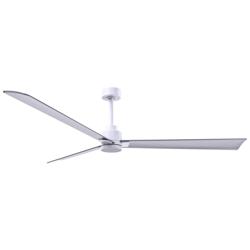 72&quot; Alessandra Matte White and Brushed Nickel Ceiling Fan