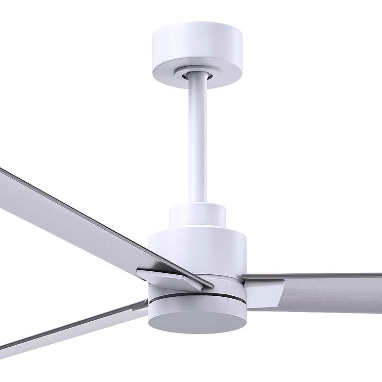 Image 3 72" Alessandra Matte White and Brushed Nickel Ceiling Fan more views