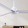 6_72" Alessandra Matte White and Brushed Nickel Ceiling Fan more views