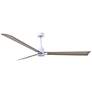 72" Alessandra Matte White and Gray Ash Ceiling Fan