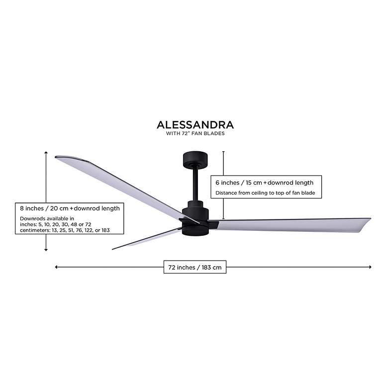 Image 6 72" Alessandra Matte White and Gray Ash Ceiling Fan more views