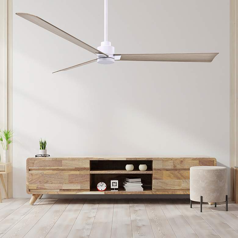 Image 7 72" Alessandra Matte White and Gray Ash Ceiling Fan more views