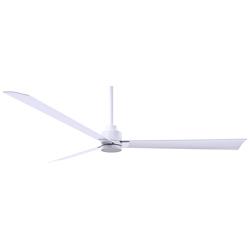 72&quot; Alessandra Matte White and Matte White Ceiling Fan