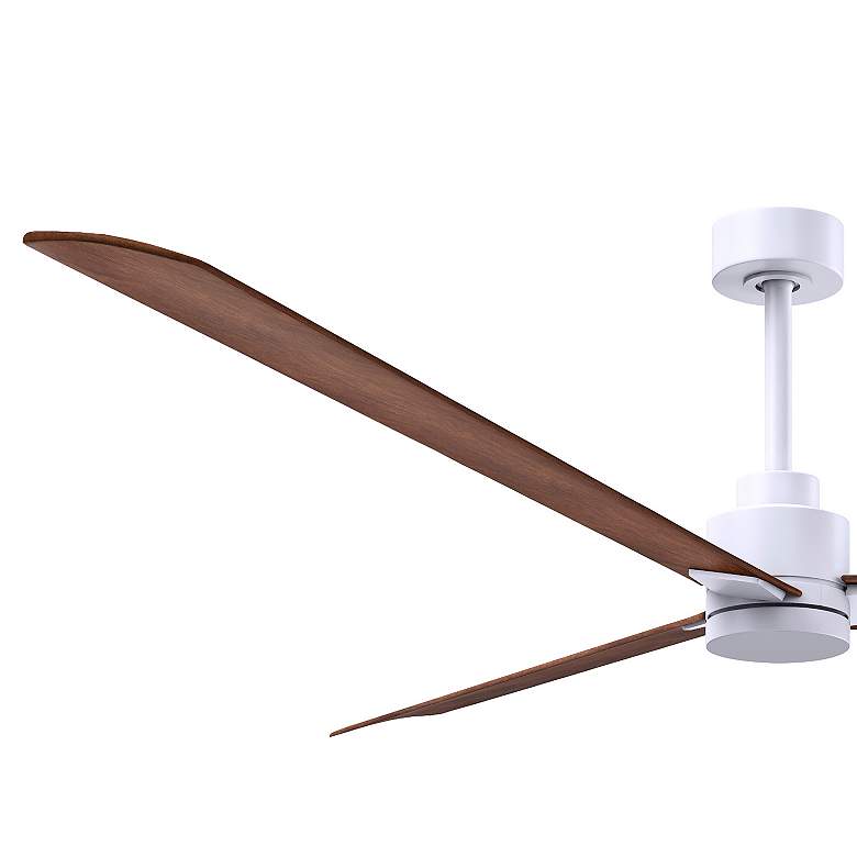 Image 4 72" Alessandra Matte White and Walnut Ceiling Fan more views