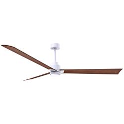 72&quot; Alessandra Matte White and Walnut LED Ceiling Fan