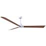 72" Alessandra Matte White and Walnut LED Ceiling Fan