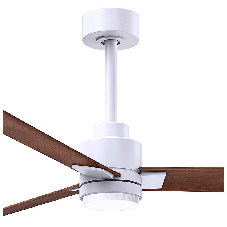 Image 2 72" Alessandra Matte White and Walnut LED Ceiling Fan more views