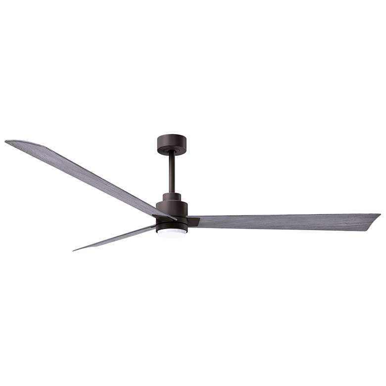 Image 1 72" Alessandra Textured Bronze and Barnwood LED Ceiling Fan