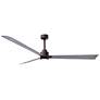 72" Alessandra Textured Bronze and Barnwood LED Ceiling Fan