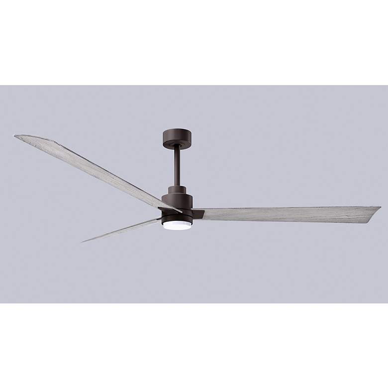 Image 6 72" Alessandra Textured Bronze and Barnwood LED Ceiling Fan more views