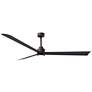 72" Alessandra Textured Bronze and Black LED Ceiling Fan