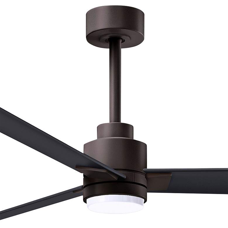 Image 2 72" Alessandra Textured Bronze and Black LED Ceiling Fan more views