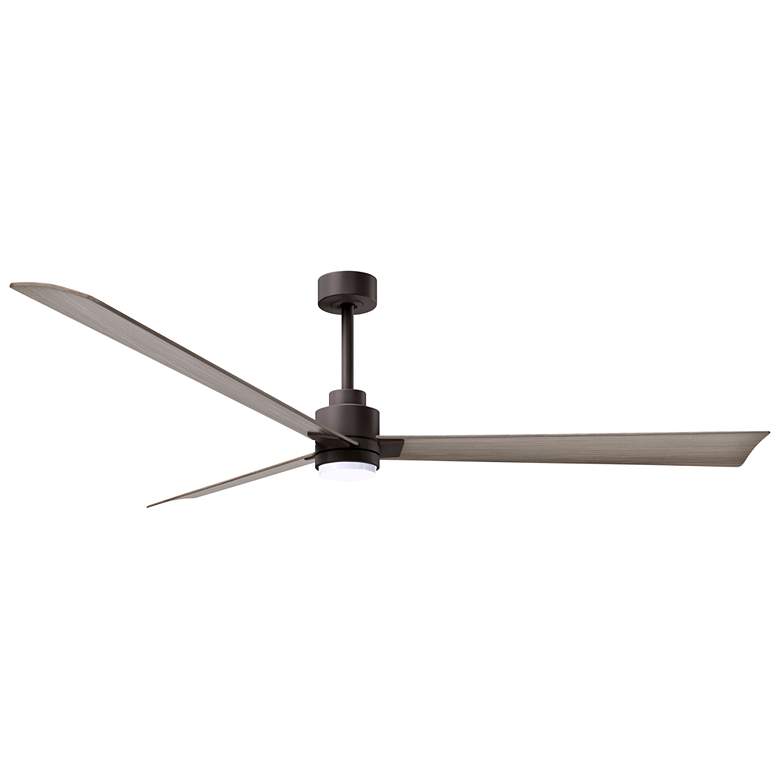 Image 1 72" Alessandra Textured Bronze and Gray Ash LED Ceiling Fan
