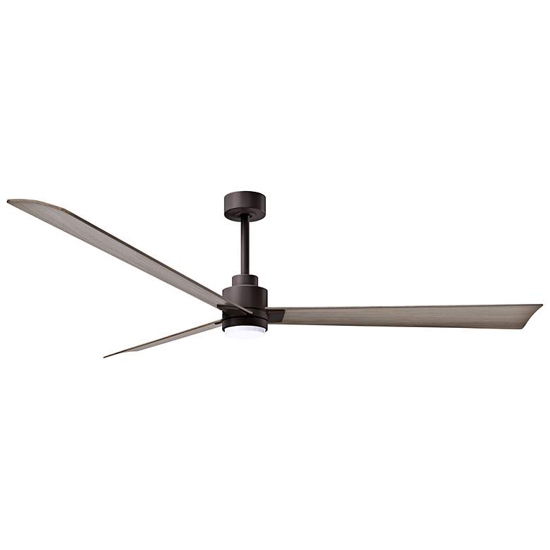 Image 2 72" Alessandra Textured Bronze and Gray Ash LED Ceiling Fan