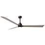 72" Alessandra Textured Bronze and Gray Ash LED Ceiling Fan