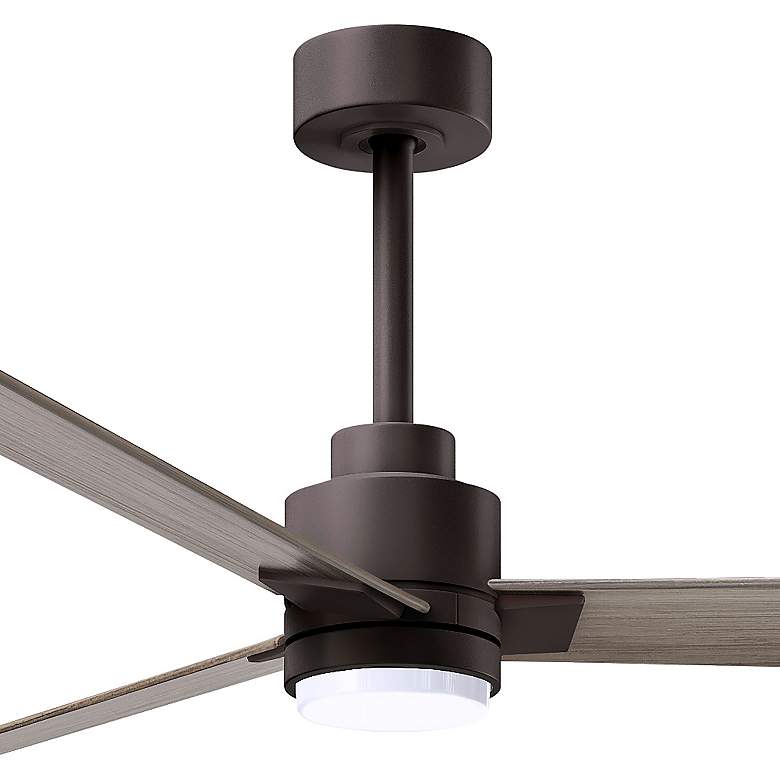 Image 4 72" Alessandra Textured Bronze and Gray Ash LED Ceiling Fan more views