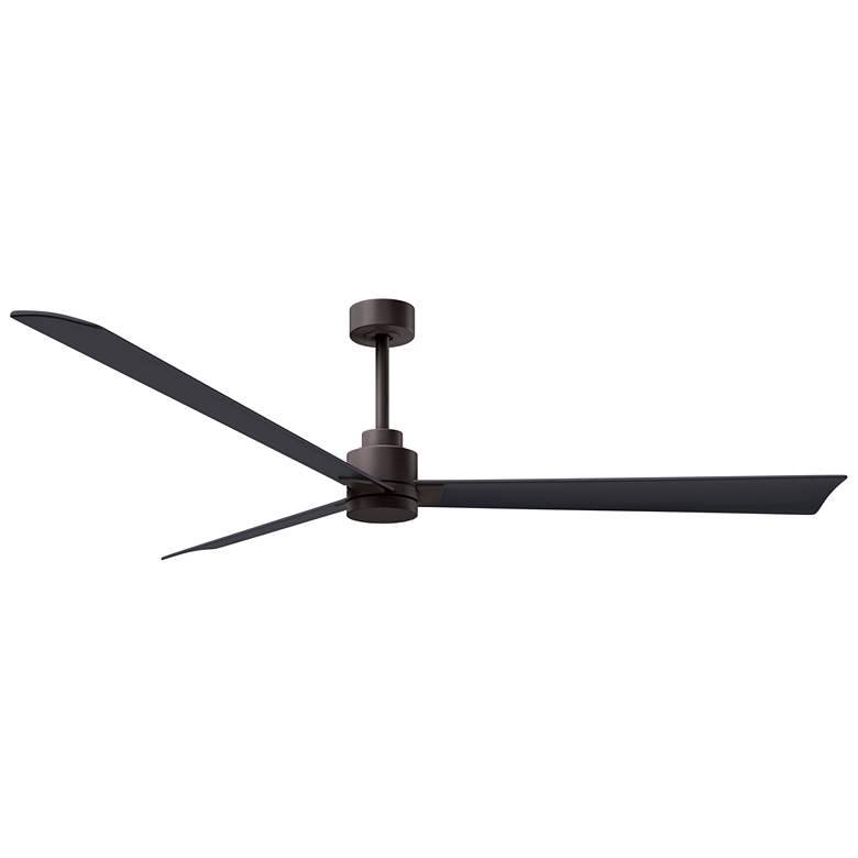 Image 1 72 inch Alessandra Textured Bronze and Matte Black Ceiling Fan