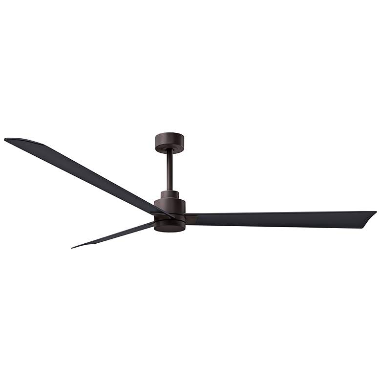 Image 1 72" Alessandra Textured Bronze and Matte Black Ceiling Fan