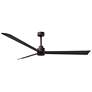 72" Alessandra Textured Bronze and Matte Black Ceiling Fan
