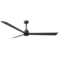 72&quot; Alessandra Textured Bronze and Matte Black Ceiling Fan