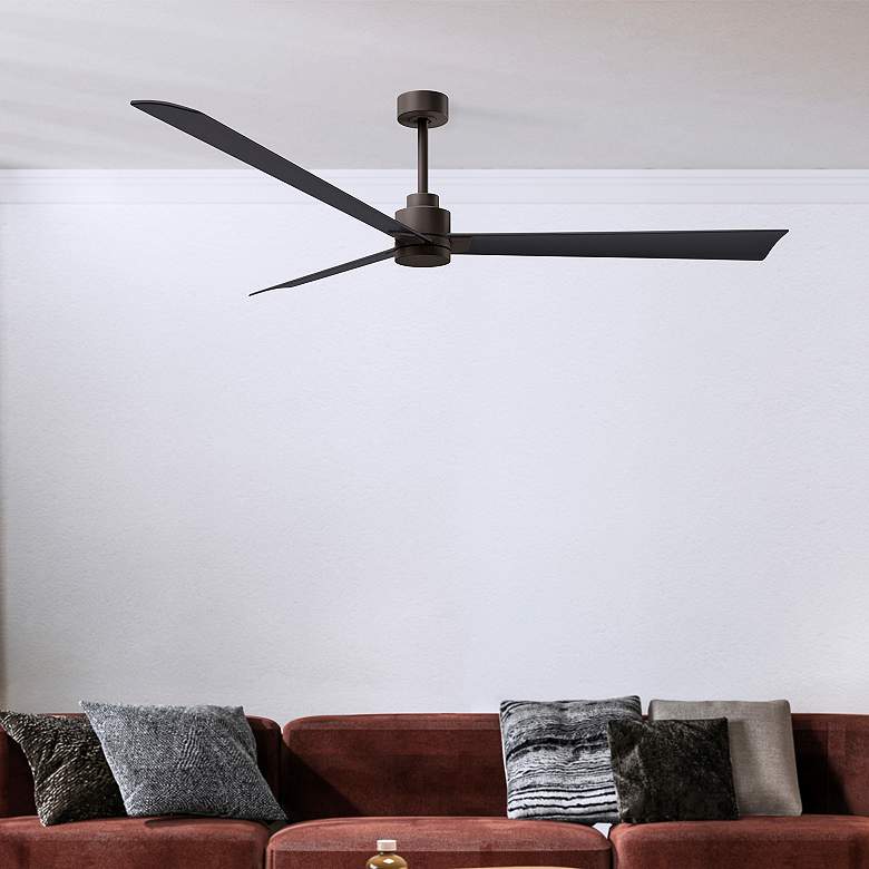 Image 6 72" Alessandra Textured Bronze and Matte Black Ceiling Fan more views