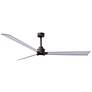 72" Alessandra Textured Bronze and Nickel LED Ceiling Fan