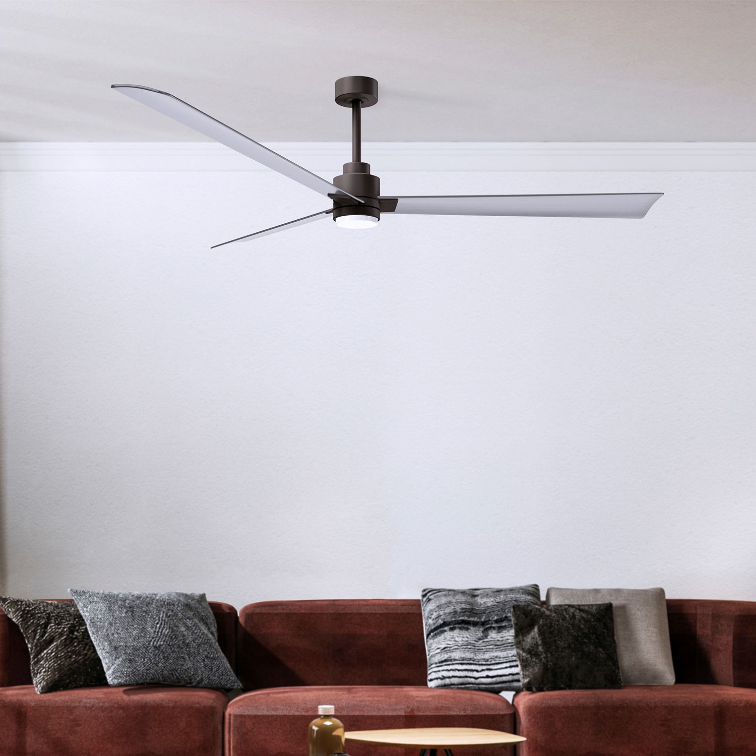 Image 6 72" Alessandra Textured Bronze and Nickel LED Ceiling Fan more views