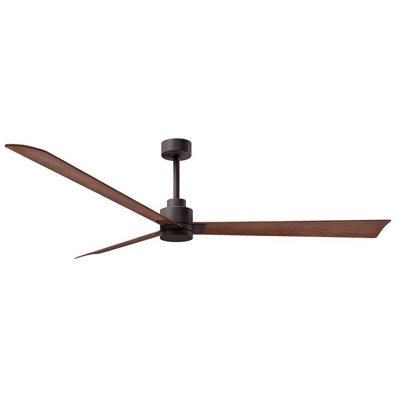 Image 1 72 inch Alessandra Textured Bronze and Walnut Ceiling Fan