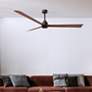 6_72" Alessandra Textured Bronze and Walnut Ceiling Fan more views