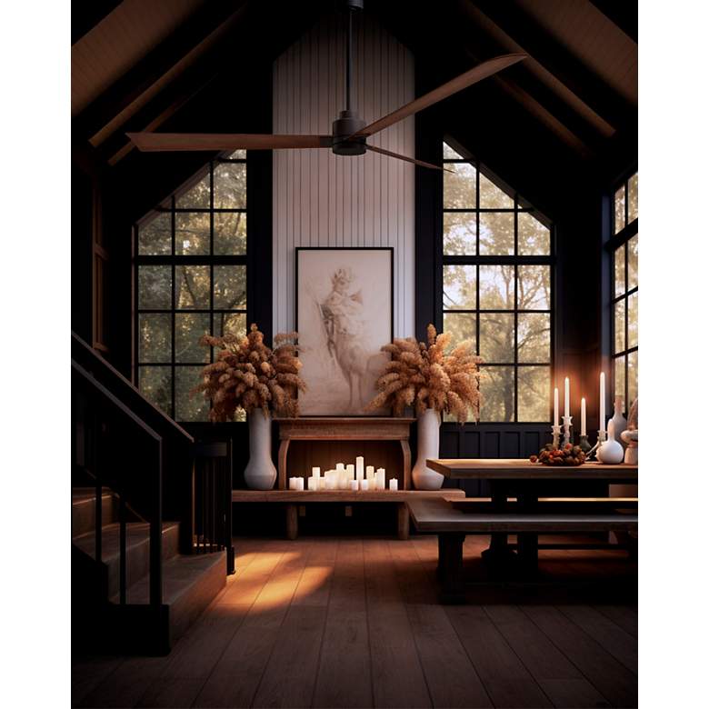 Image 7 72" Alessandra Textured Bronze and Walnut Ceiling Fan more views