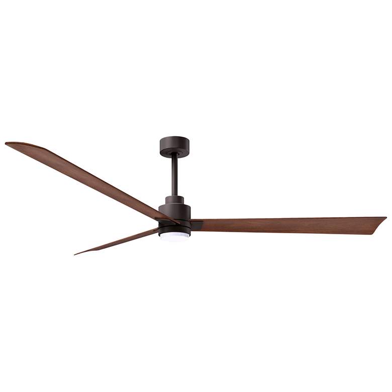 Image 1 72 inch Alessandra Textured Bronze and Walnut LED Ceiling Fan