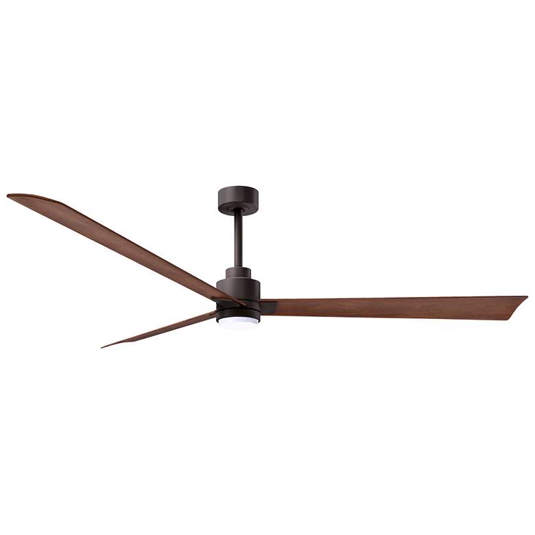 Image 1 72" Alessandra Textured Bronze and Walnut LED Ceiling Fan