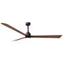 72" Alessandra Textured Bronze and Walnut LED Ceiling Fan