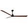 72" Alessandra Textured Bronze and Walnut LED Ceiling Fan