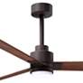 3_72" Alessandra Textured Bronze and Walnut LED Ceiling Fan more views