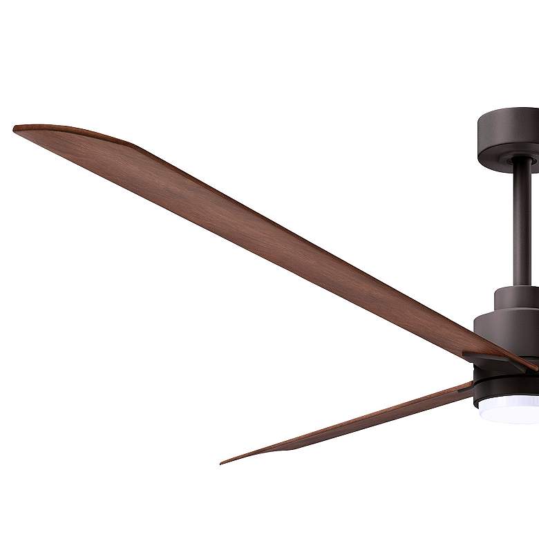 Image 4 72" Alessandra Textured Bronze and Walnut LED Ceiling Fan more views