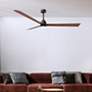 6_72" Alessandra Textured Bronze and Walnut LED Ceiling Fan more views