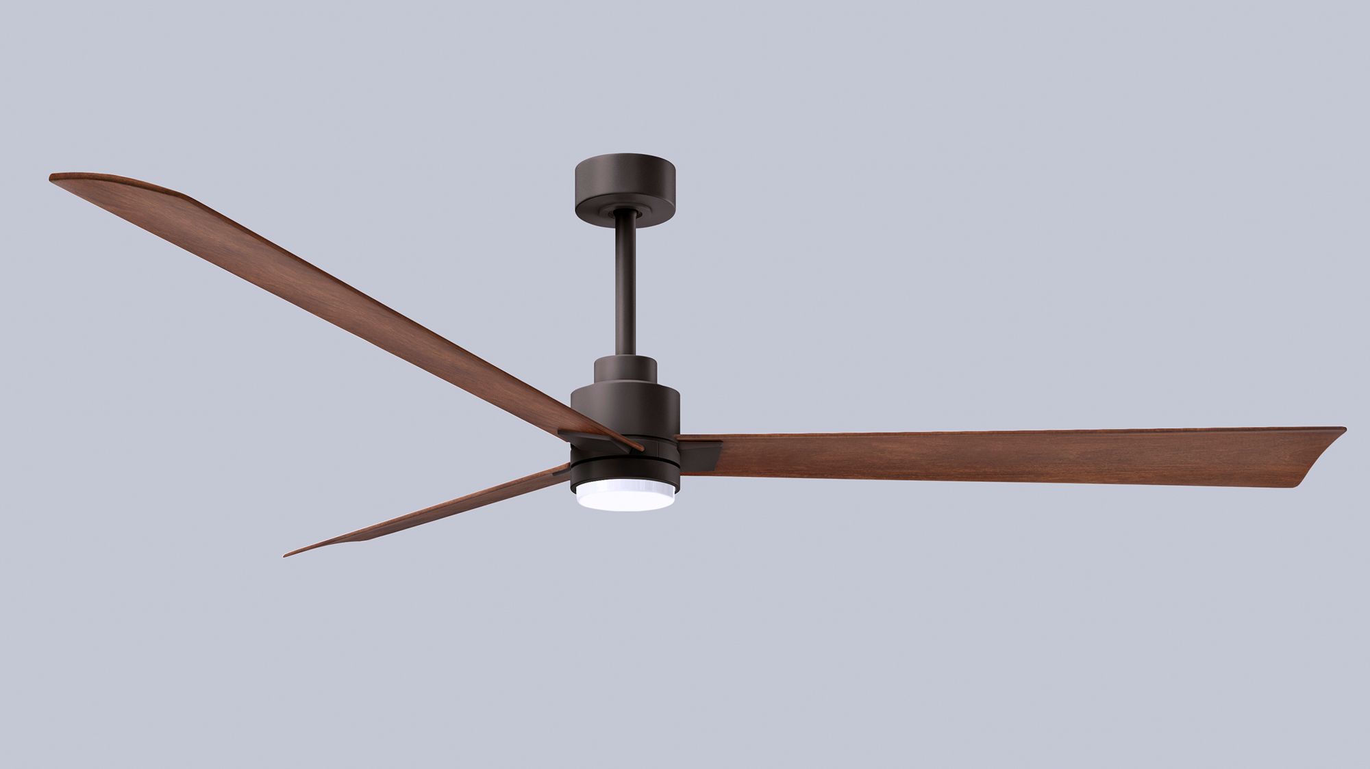 72" Alessandra Textured Bronze and Walnut LED Ceiling Fan