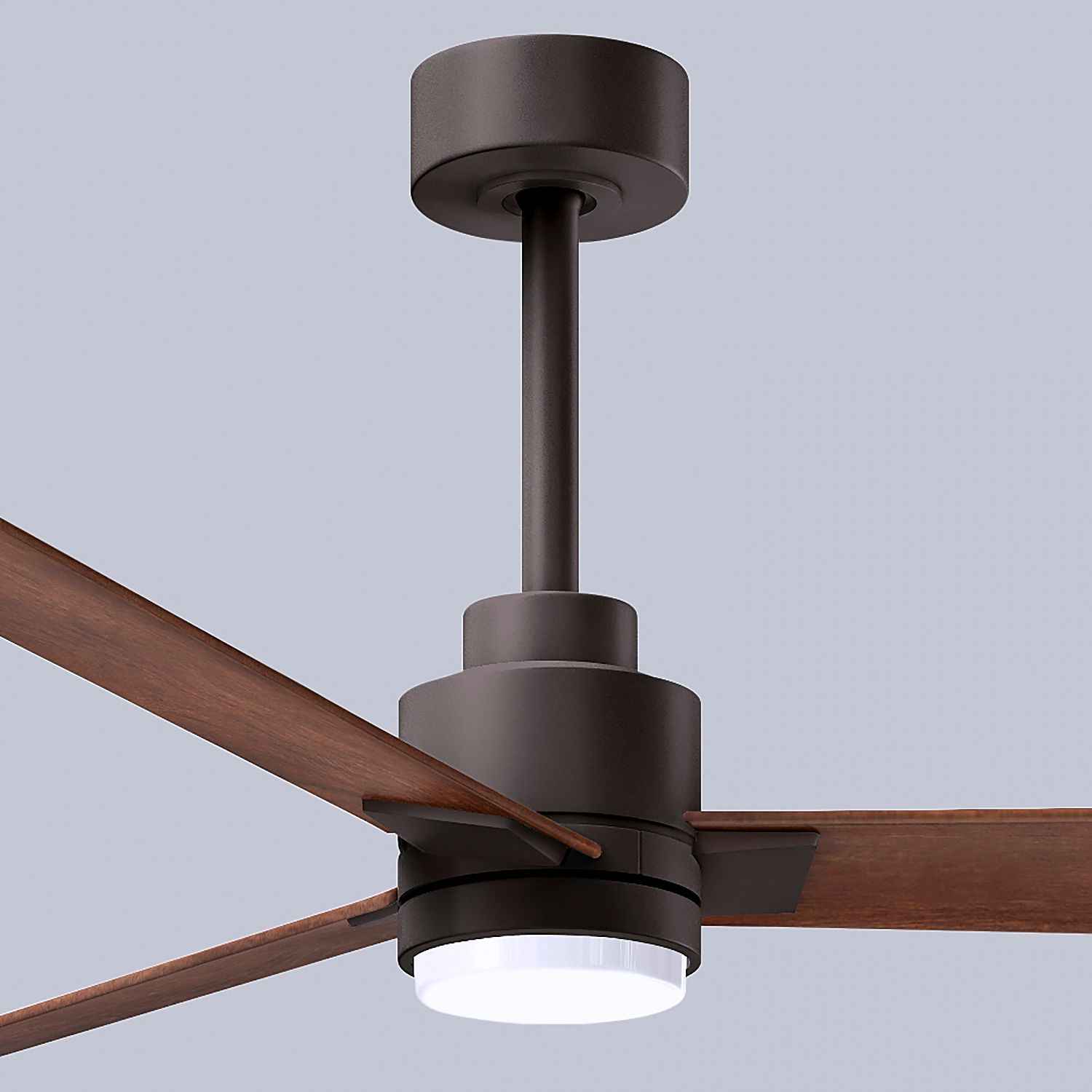 72" Alessandra Textured Bronze and Walnut LED Ceiling Fan