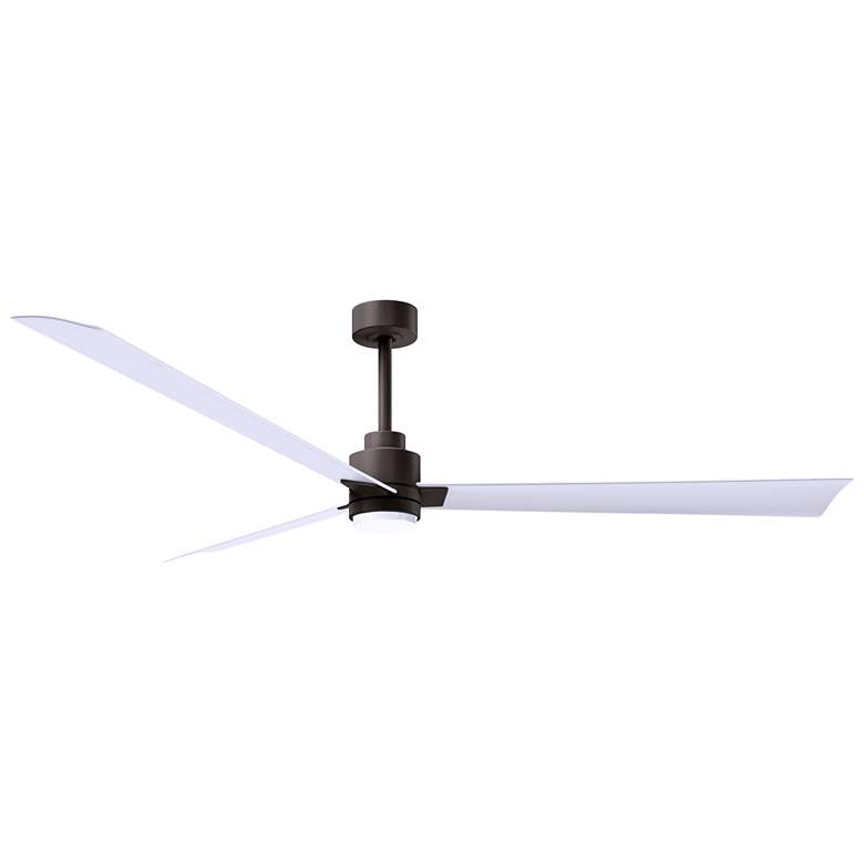 Image 1 72" Alessandra Textured Bronze and White LED Ceiling Fan