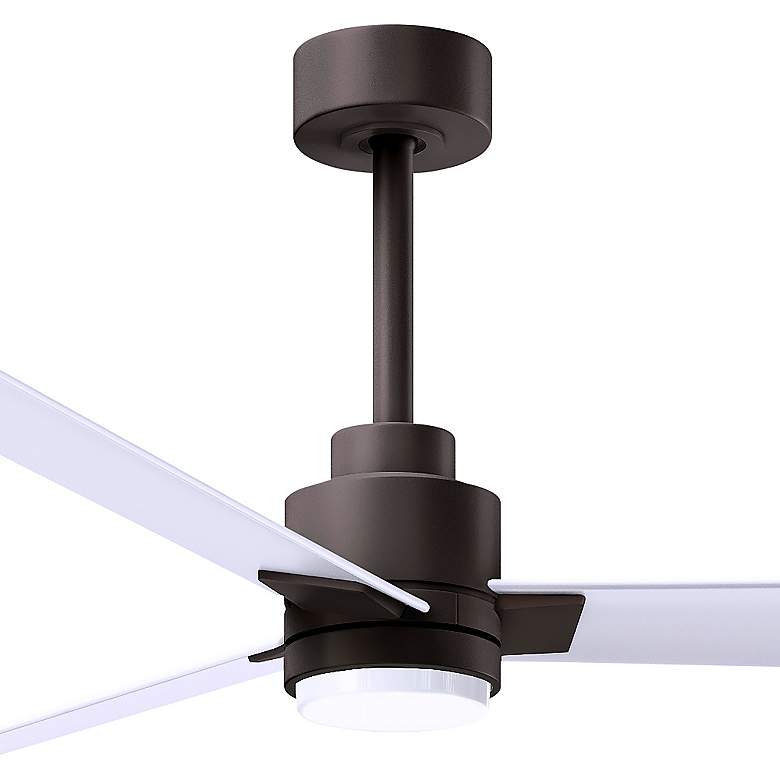 Image 4 72" Alessandra Textured Bronze and White LED Ceiling Fan more views