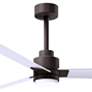 4_72" Alessandra Textured Bronze and White LED Ceiling Fan more views