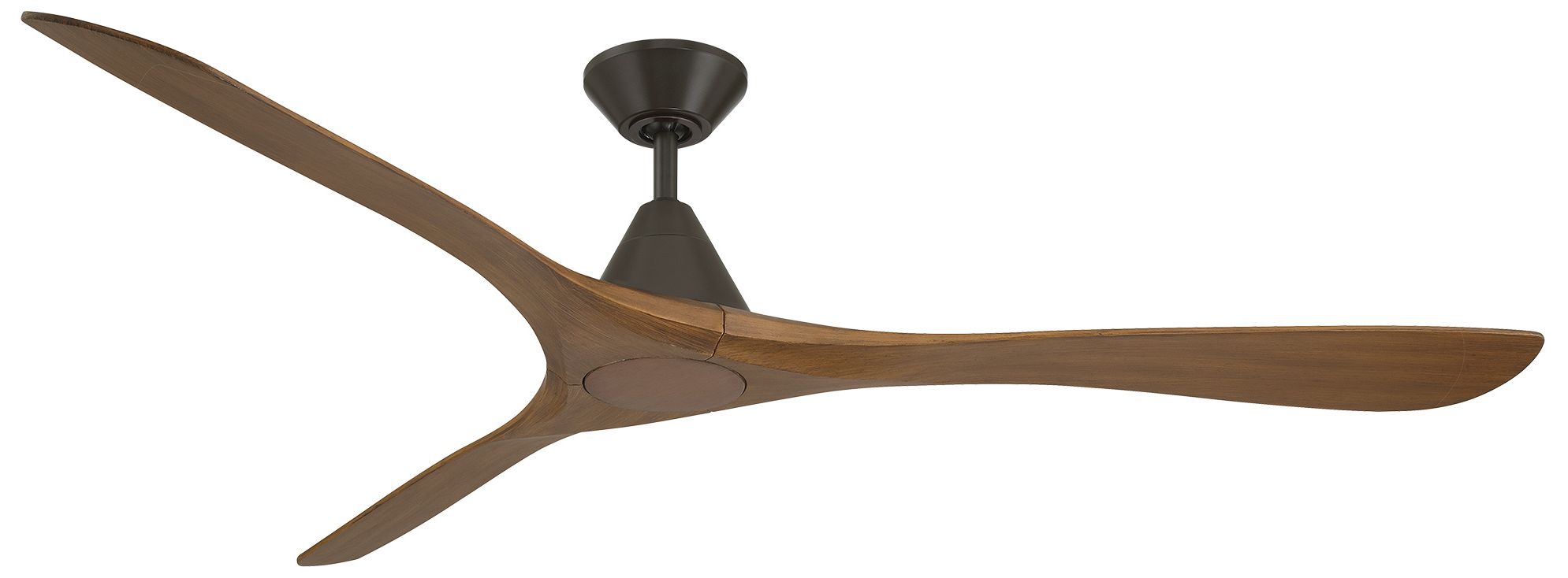 Image 2 72" Carve Bronze Smart Ceiling Fan with Koa Blades