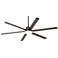 72" Casa Arcade Bronze Damp Rated LED Large Ceiling Fan with Remote